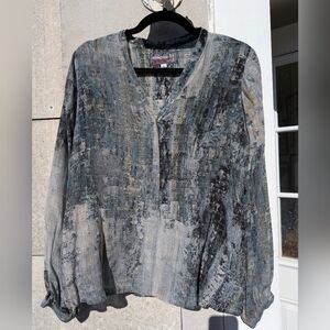 Johnny Was Pete & Greta Water Color Blouse